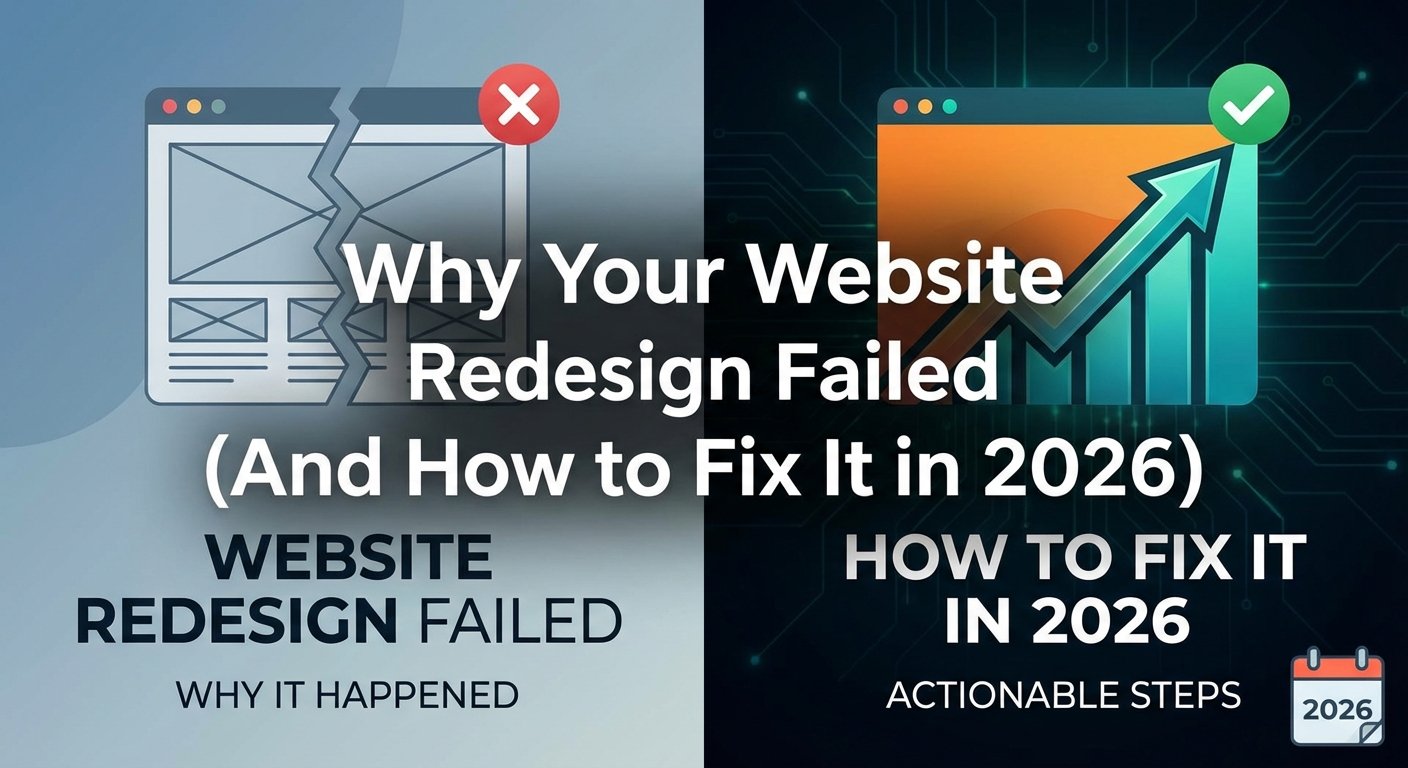 Why Your Website Redesign Failed (And How to Fix It in 2026)