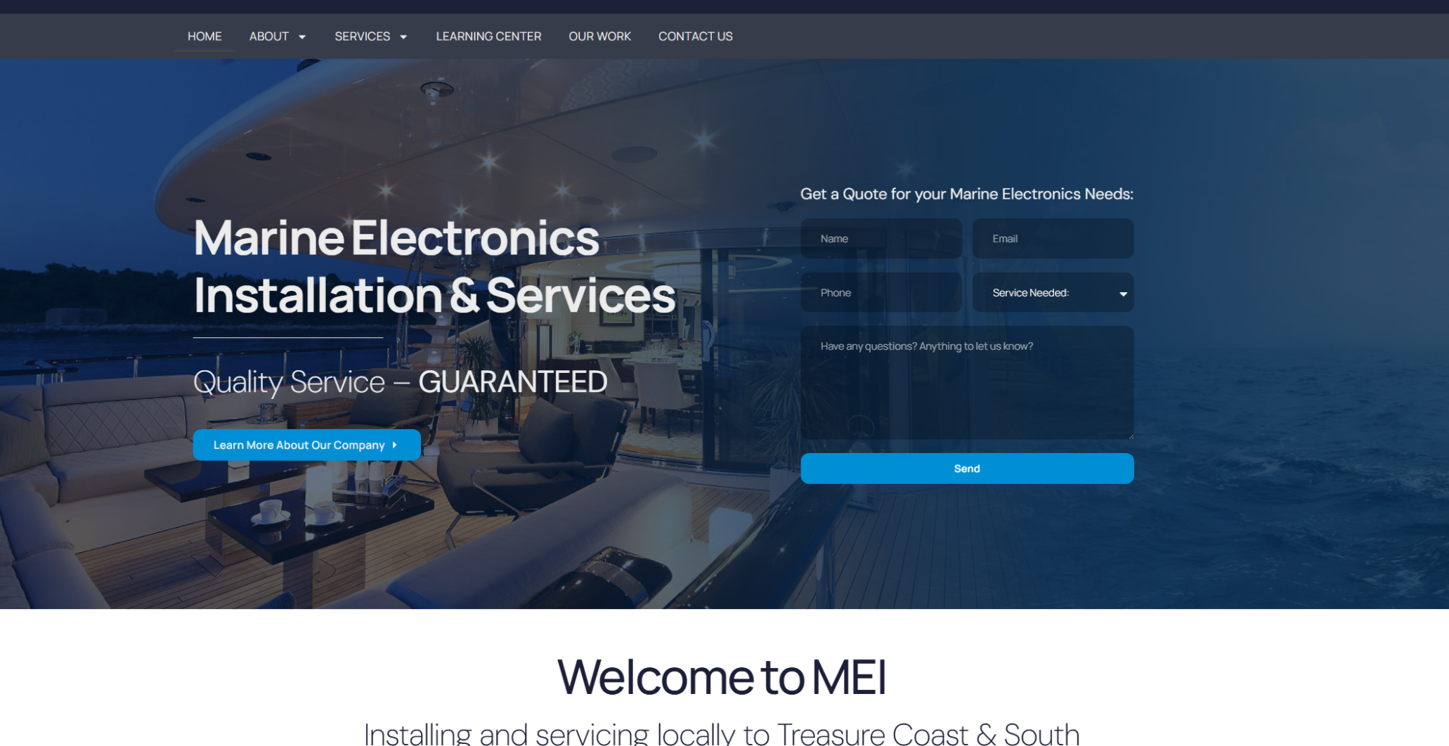 Marine Electronics Web Design